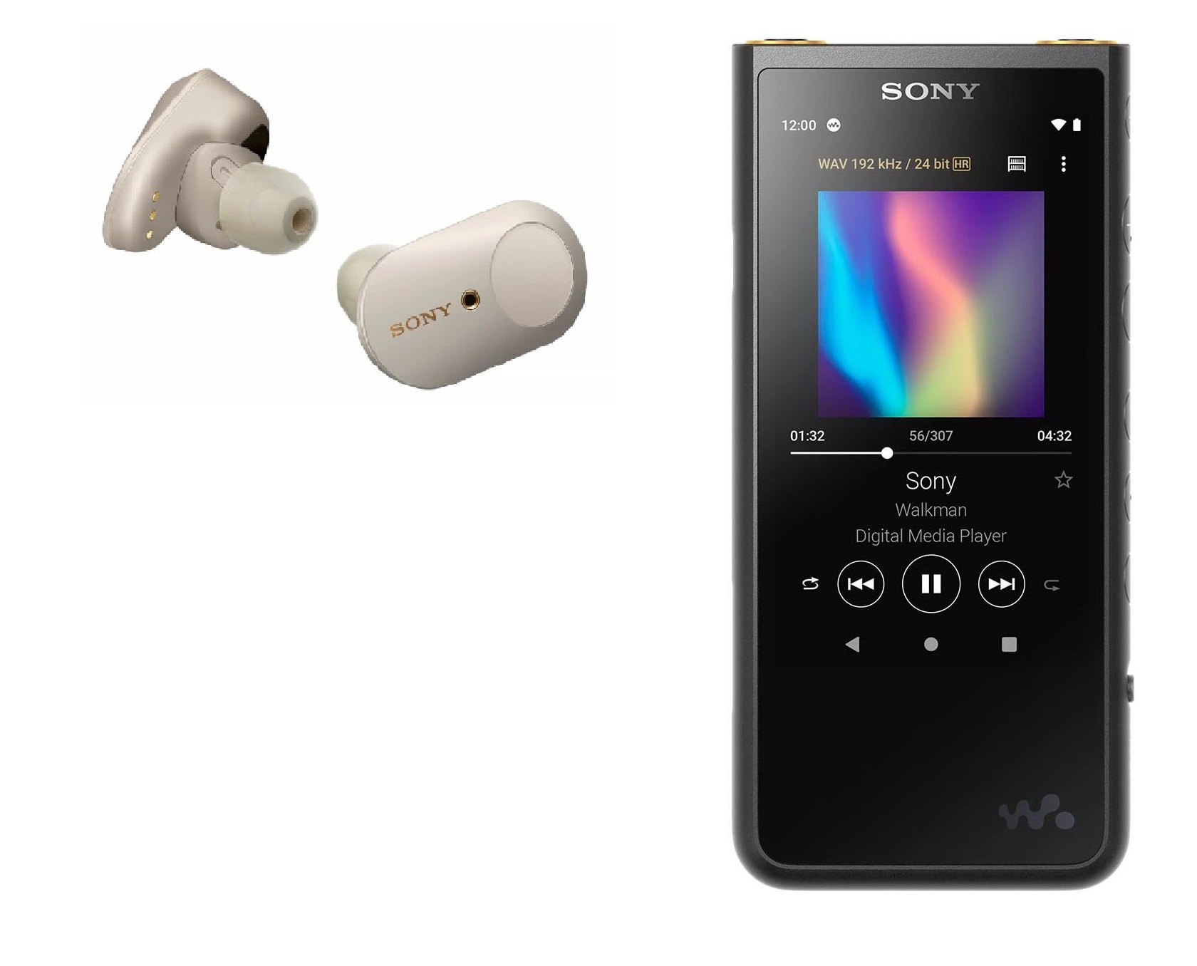 Комплект персонального аудио Sony Walkman NW-ZX507 black + WF-1000XM3  silver - купить в Екатеринбурге в интернет-магазине Pult.ru